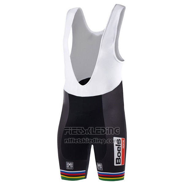 2017 Fietskleding UCI Wereldkampioen Boels Dolmans Wit Korte Mouwen en Koersbroek